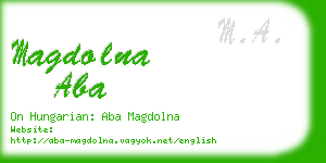 magdolna aba business card